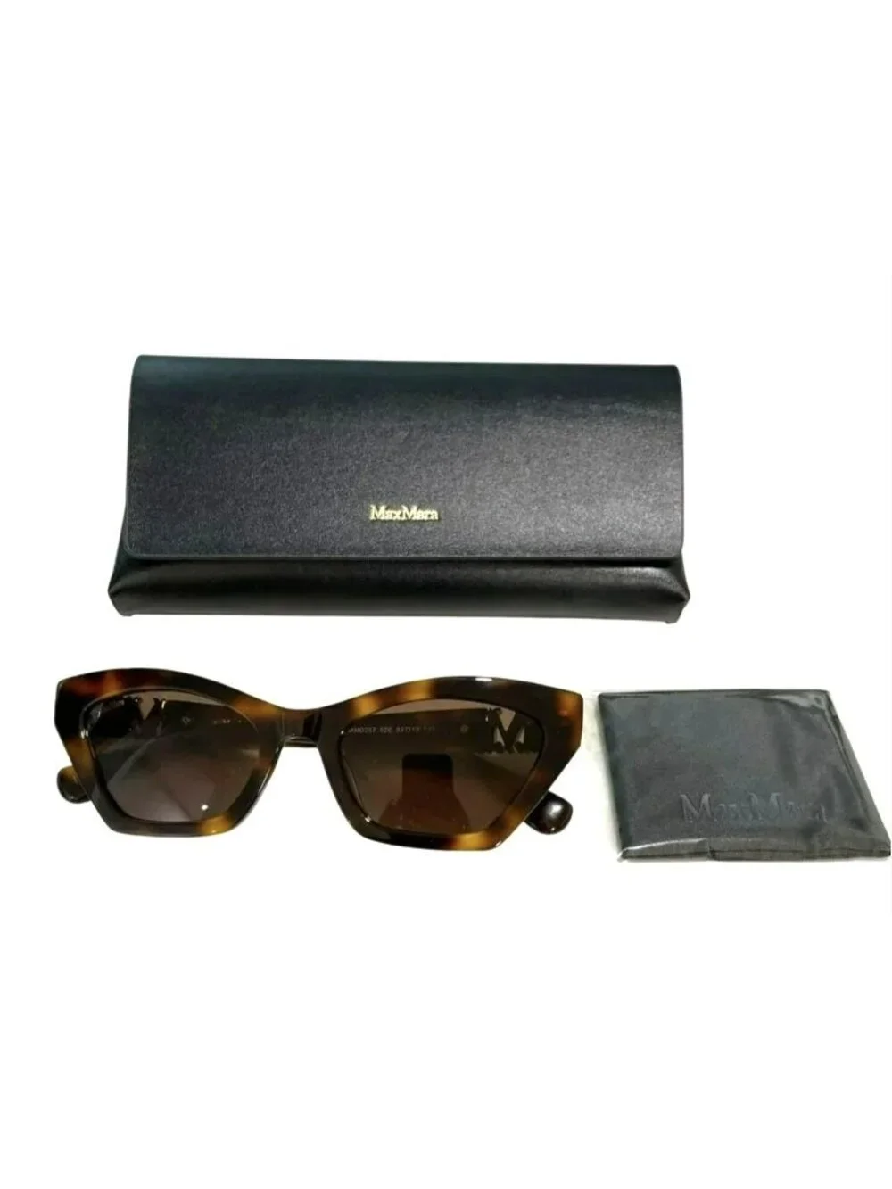 Max Mara Tortoiseshell Cat Eye Sunglasses MM0057 52E With Case & Cloth New